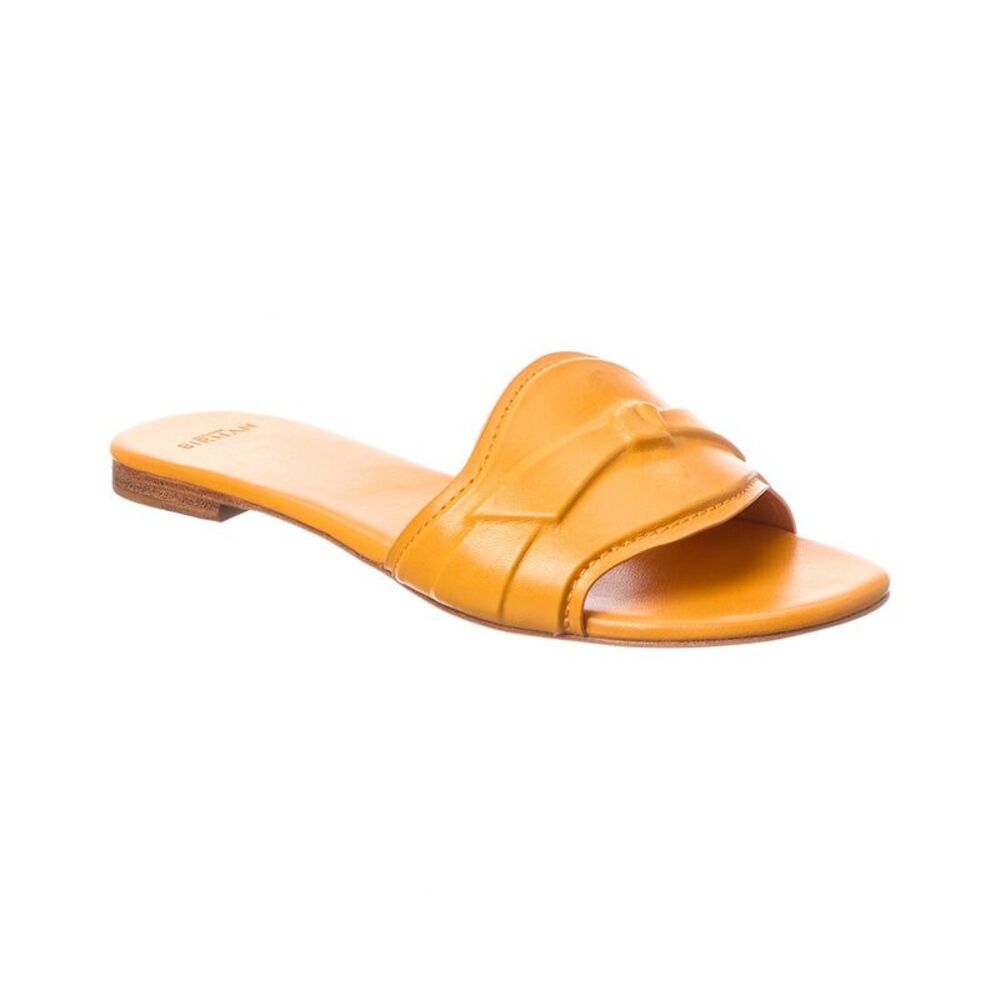 Alexandre Birman Padded Clarita Leather Slide, Orange